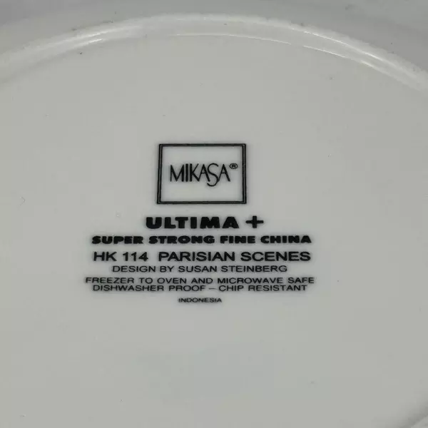 Mikasa Parisian Scenes 8.25 Inch Round Serving Bowl