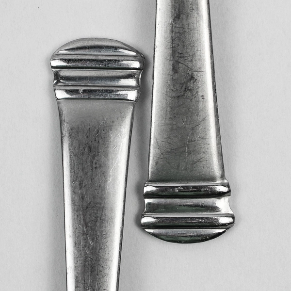 Lot Of 2 International Silver Riverton Frosted Flatware Serving Fork & Spoon