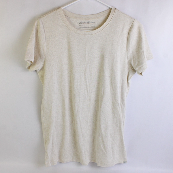 Eddie Bauer Cream-Colored Cotton T-Shirt Women's Size Large