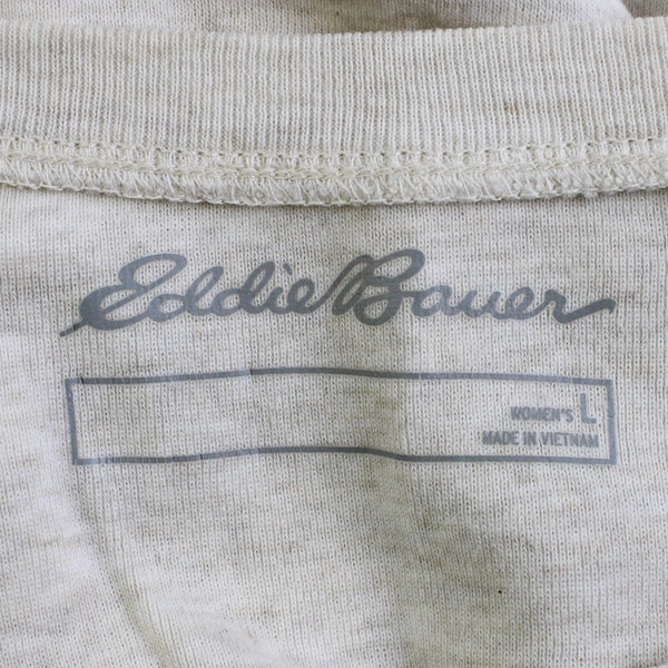 Eddie Bauer Cream-Colored Cotton T-Shirt Women's Size Large