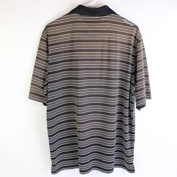 Slazenger Black and White Striped Polo Men's Size Large