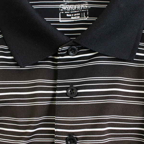 Slazenger Black and White Striped Polo Men's Size Large