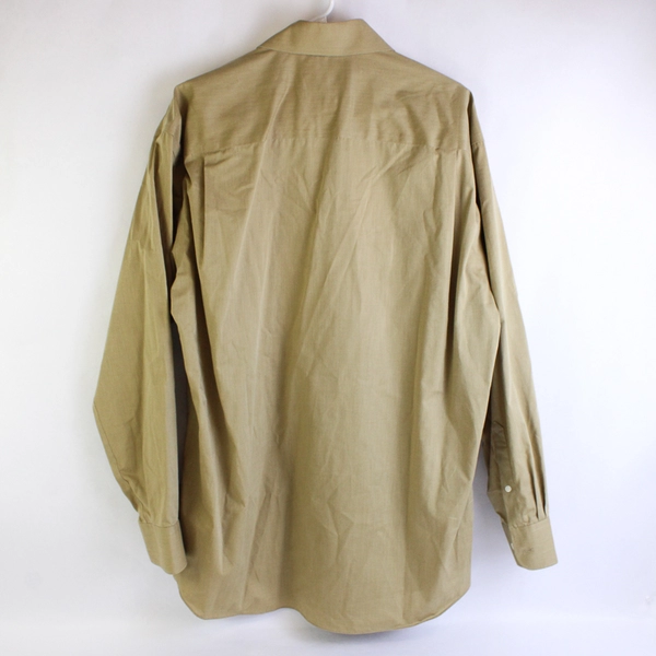 Claiborne Medium Brown Cotton Button-Up Shirt Men's Size Large