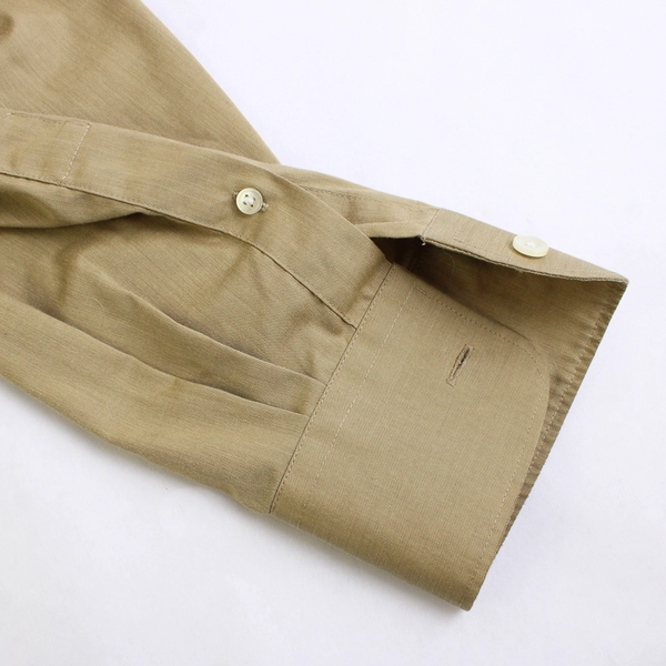 Claiborne Medium Brown Cotton Button-Up Shirt Men's Size Large