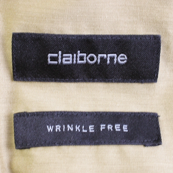 Claiborne Medium Brown Cotton Button-Up Shirt Men's Size Large