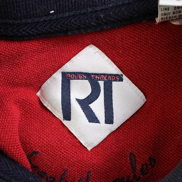 Rough Threads Navy Blue and White Striped Short-Sleeved Shirt Men's Size XL