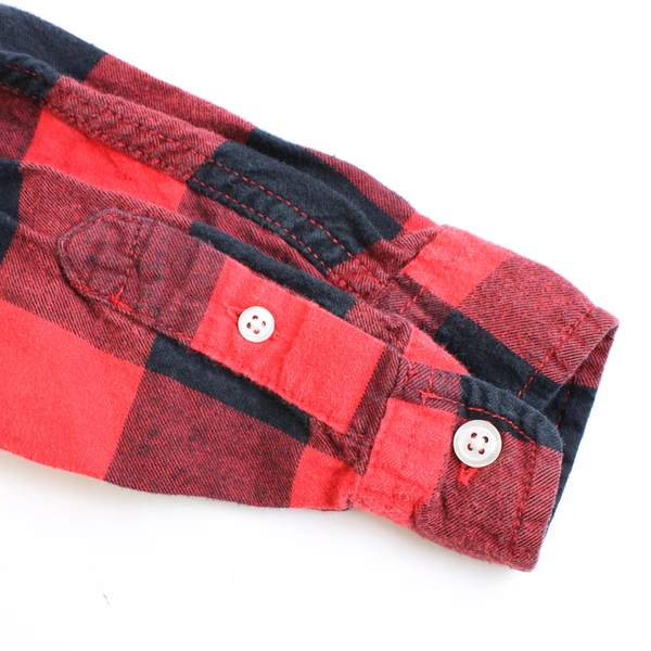 Cat & Jack Girl's Long Sleeve Plaid Button Up Collar Shirt Kids Size XL 16