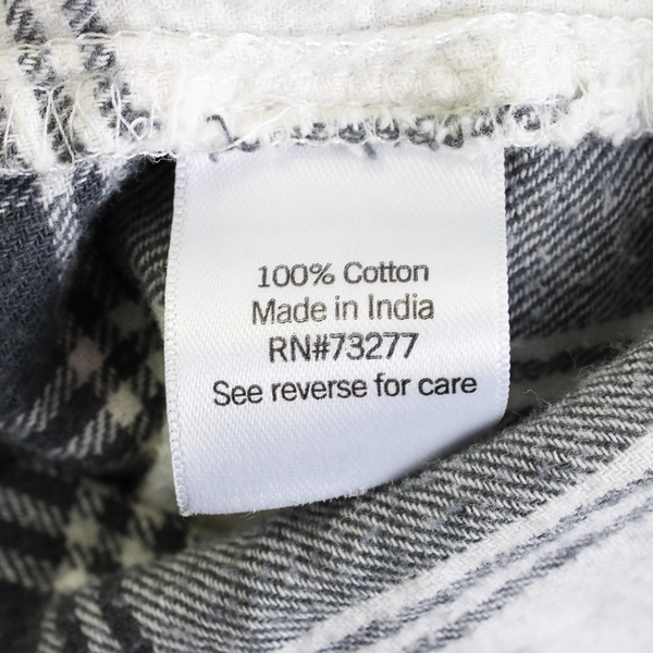 Sonoma Goods For Life Women's Plaid White & Gray Button-Down Shirt Size XS 