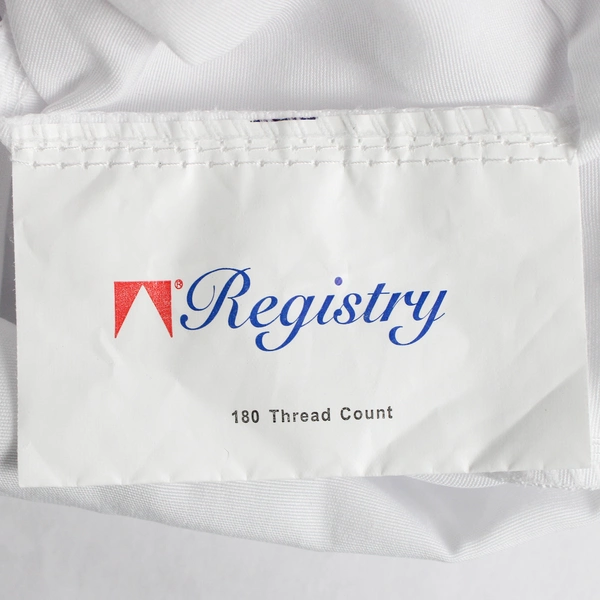 Set of 2 Registry White 180 Thread Count King Size Pillowcases 18" x 35"
