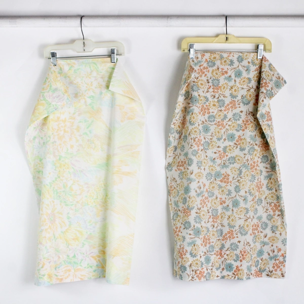 Lot of 5 Vintage Floral Patterned Pillowcases for DIY Scrap Fabric