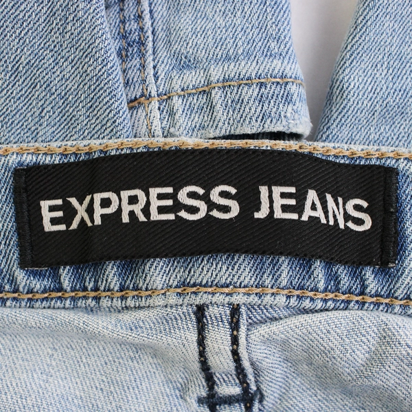 Express Jeans Women's Mid Rise Light Wash Ripped Boyfriend Jeans Size 0