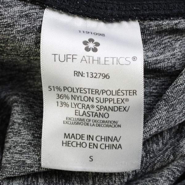 Tuff Athletics Women's Elastic Waist Skinny Leg Black Camo Leggings Size S