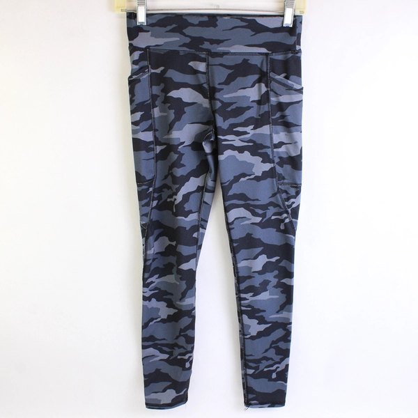 Athletic Works Girl's Blue Camo Leggings With Pockets Size L 10/12