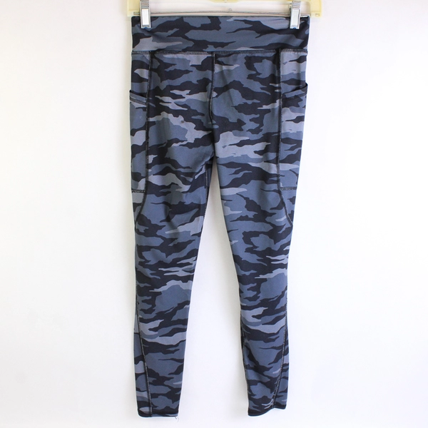 Athletic Works Girl's Blue Camo Leggings With Pockets Size L 10/12