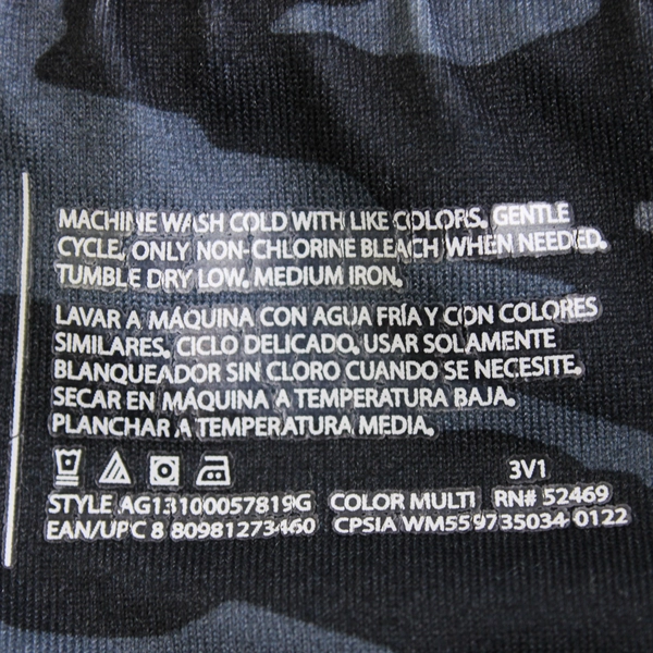 Athletic Works Girl's Blue Camo Leggings With Pockets Size L 10/12