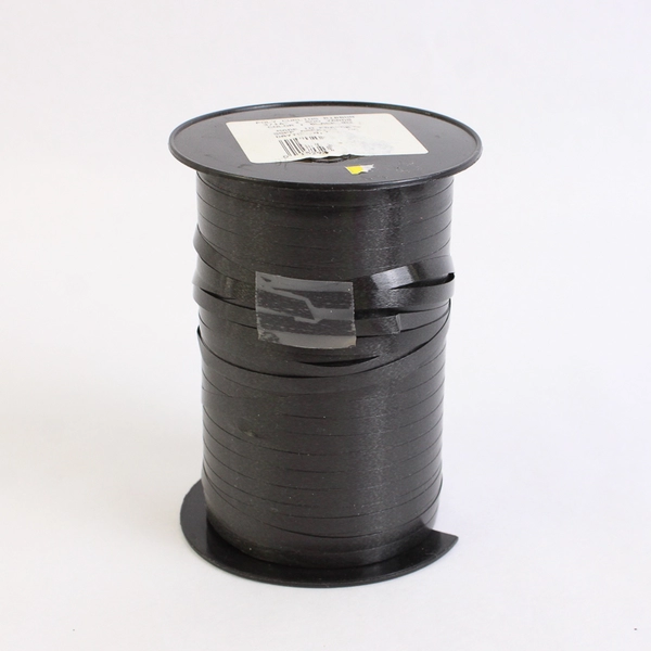 Lot of 5 Partially Used Rolls Curling Ribbon Black Brown Orange Yellow Pink