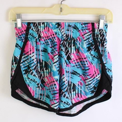 Athletic Works Blue & Pink Lined Athletic Running Shorts Girl's Size L (10-12)
