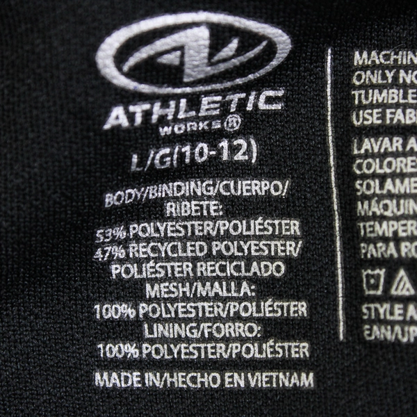 Athletic Works Blue & Pink Lined Athletic Running Shorts Girl's Size L (10-12)