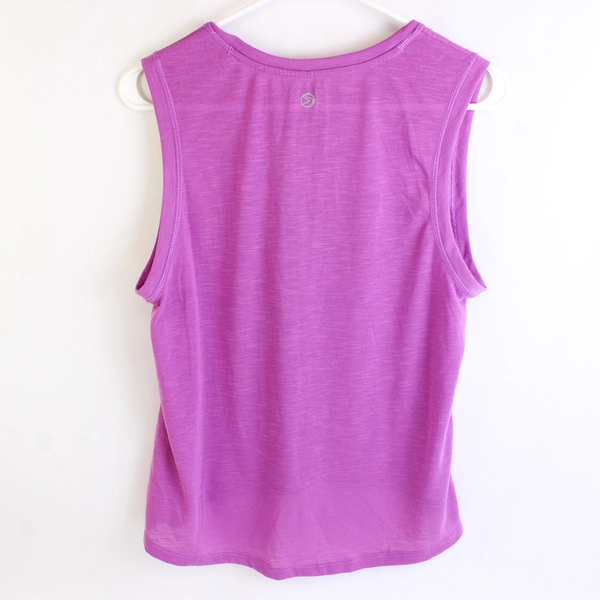 Sendara Sleeveless Graphic Tank Top Good Vibes Only Purple Women's Size M