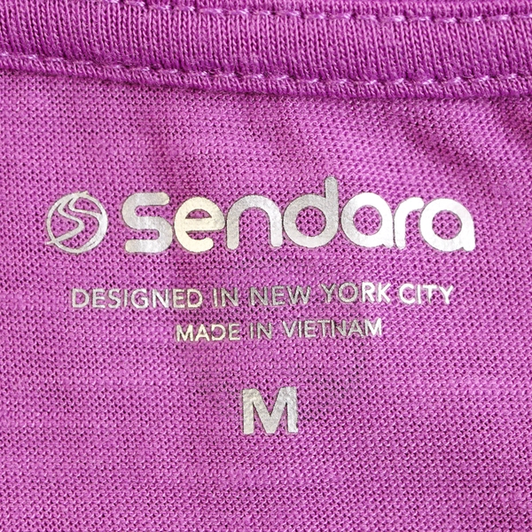 Sendara Sleeveless Graphic Tank Top Good Vibes Only Purple Women's Size M