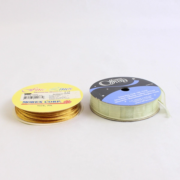 Mixed Lot of Ribbon Scrap Fabric Sequins and Other Craft Embellishments