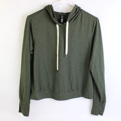 Zobha Women's Hoodie Long Sleeve Green Activewear Size M with Strings