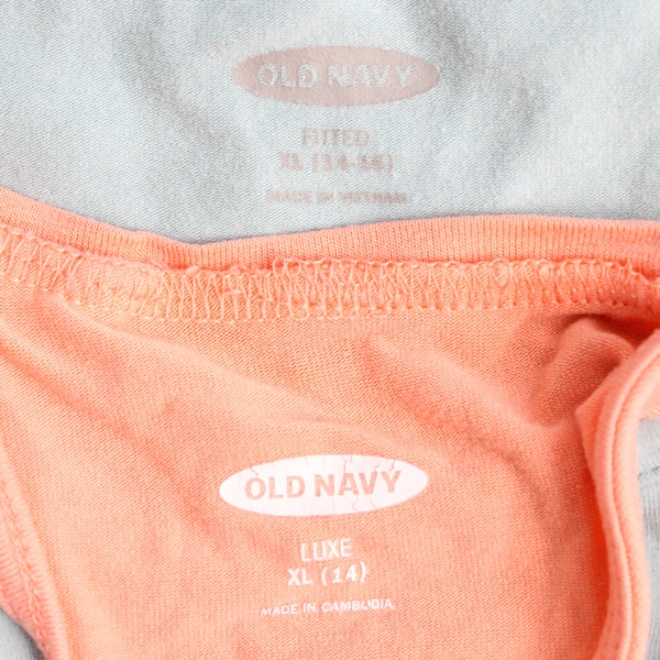 Old Navy Lot of 2 Girl's Athletic Tank Tops Size XL (16)  Fitted & Luxie