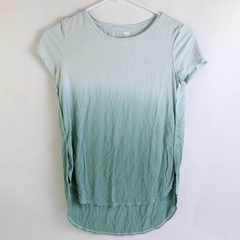 Old Navy Luxe Girl's T-Shirt Size L (10-12) Ombre Blue Crew Neck 