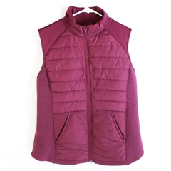 Tek Gear Fuchsia Puffer Vest Polyester Plush Inner Women's Size L