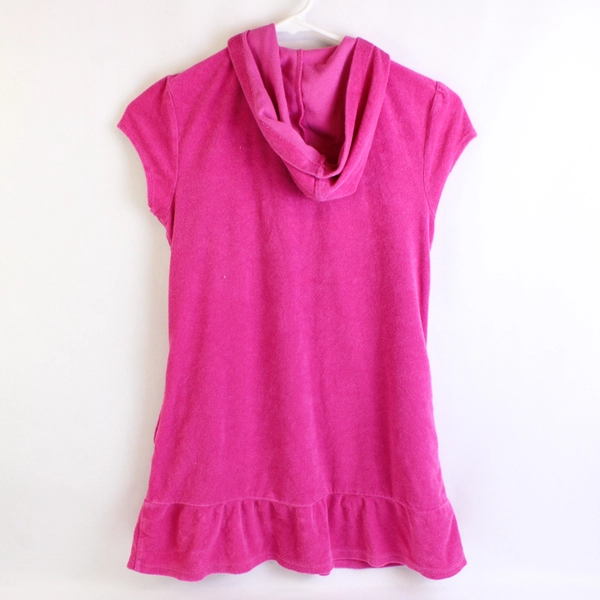 Justice Girl's French Terry Hoodie Short Sleeve Zip Up Size 12 With Sequins