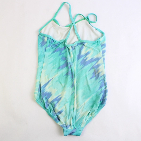 Nike Swim Gir'ls Crossback One Piece Swimsuit Teal & Purple Size 8