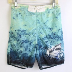 Old Navy Boy's Drawstring Blue & White Shark Swim Trunks Size XL (14-16)