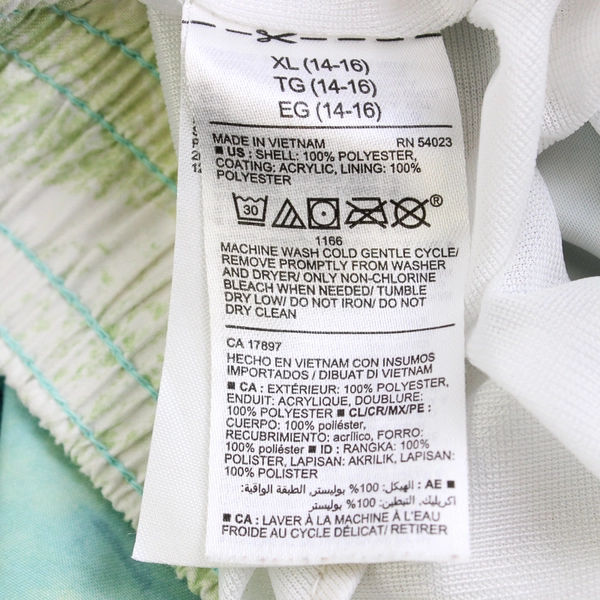 Old Navy Boy's Drawstring Blue & White Shark Swim Trunks Size XL (14-16)