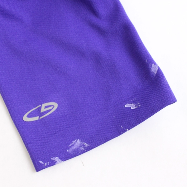 Champion Duo Dry Women's Size M Long Sleeve Shirt Purple Crew Neck Striped