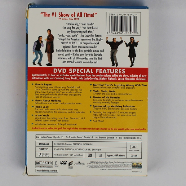 Seinfeld: Seasons 1-2 DVD 1989-1991