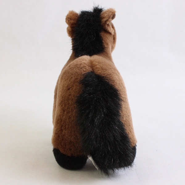 Aurora Brown & White Standing Horse Pony Plush Toy with Sound 5" Tall