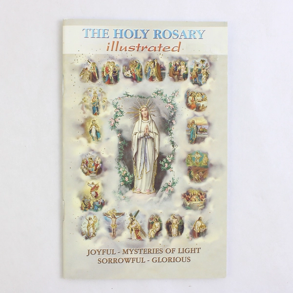 The Holy Rosary Illustrated Mysteries & Prayers Catholic Pocket Book