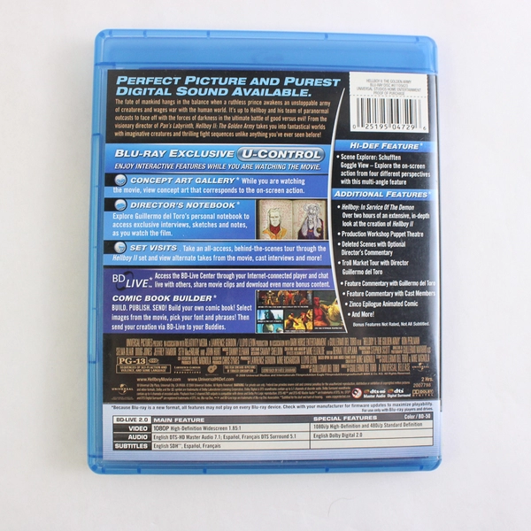 Hellboy II: The Golden Army (Blu-ray, Universal, Guillermo del Toro, 2008)