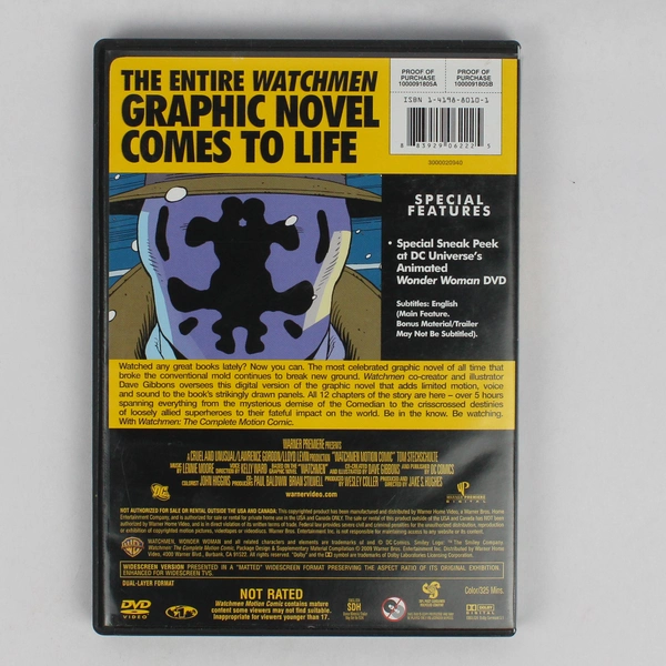 Watchmen: The Complete Motion Comic DVD 12 Episodes 2009