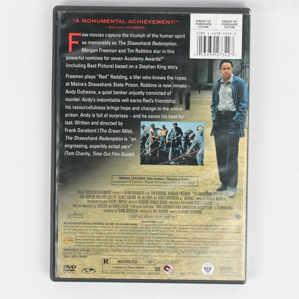 The Shawshank Redemption DVD 1994
