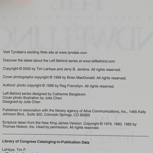 The Indwelling The Beast Takes Possession by Tim LaHaye Jerry B Jenkins 2000 HC 