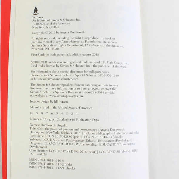 GRIT: The Power of Passion and Perseverance by Duckworth, Angela