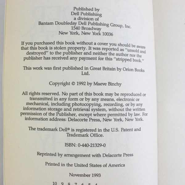 Vintage The Copper Beech by Maeve Binchy 1993 Paperback