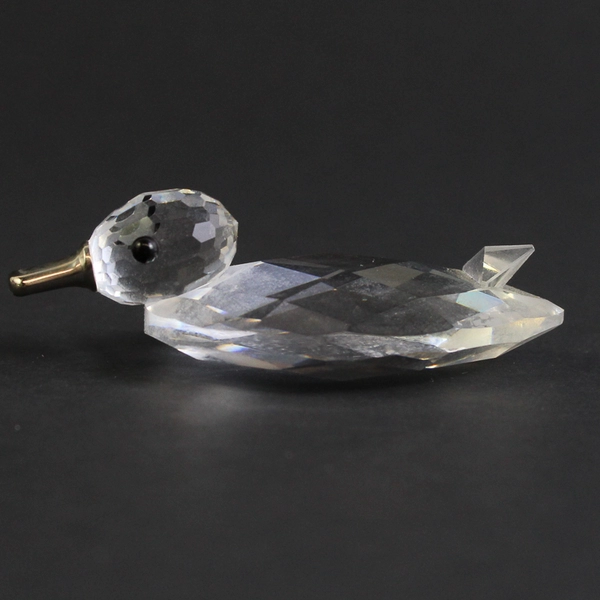 Swarovski Crystal Figurine Mini Duck Metal Bill 1.8" No Box