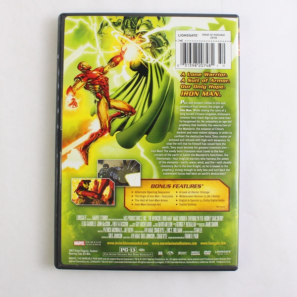 The Invincible Iron Man DVD 2007 Director Patrick Archibald & Jay Oliva