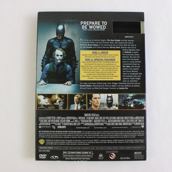 The Dark Knight DVD 2-Disc Special Edition 2008 Director Christopher Nolan