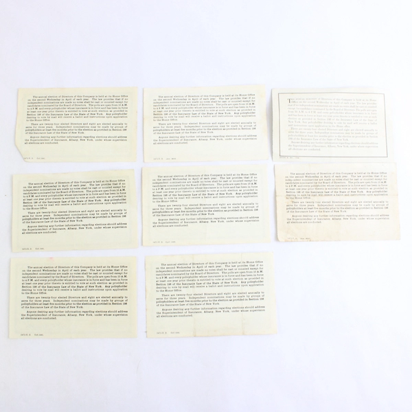 Vtg Insurance Receipts Ephemera 1942-45 New York Life Historical Documents OR