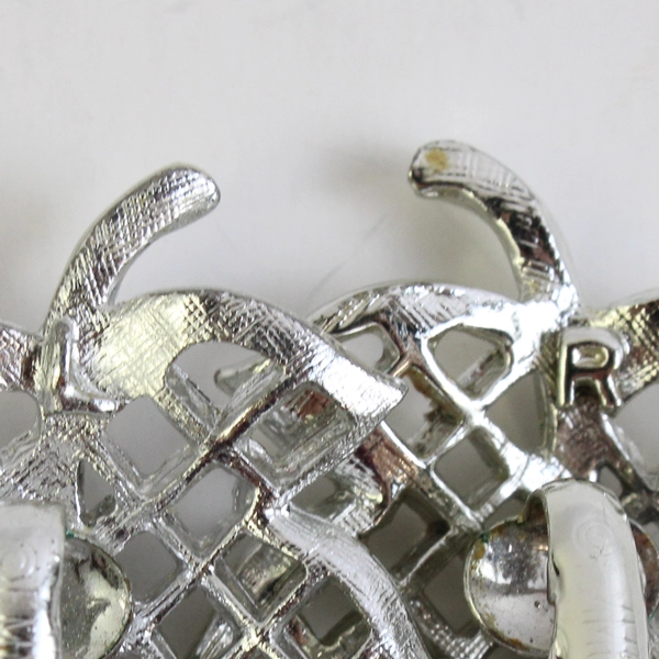 Vintage Emmons Silver-Tone Leaf Clip-On Earrings