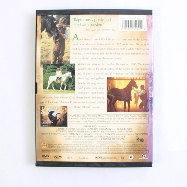 Black Beauty DVD Warner Bros 1999 Director Caroline Thompson