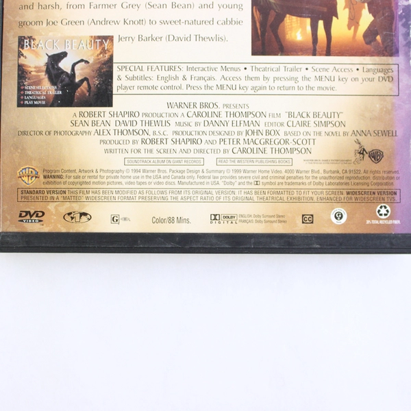 Black Beauty DVD Warner Bros 1999 Director Caroline Thompson